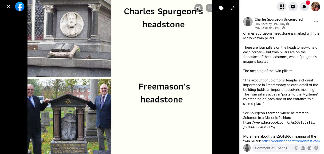 Charles Spurgeon's Masonic Grave Stone/Head Stone