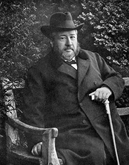 Charles Spurgeon with a cane.