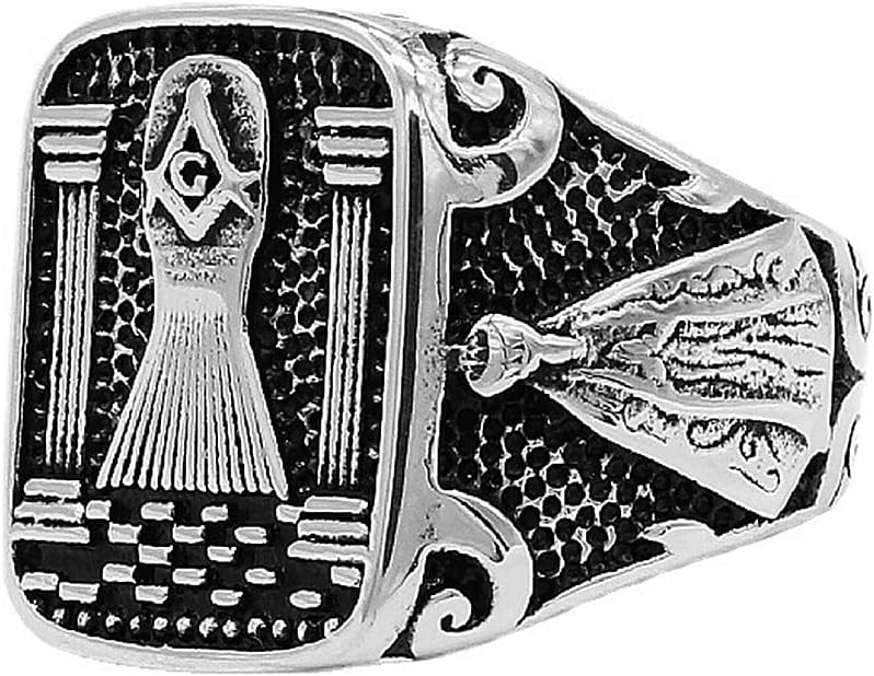Masonic ring twin pillars