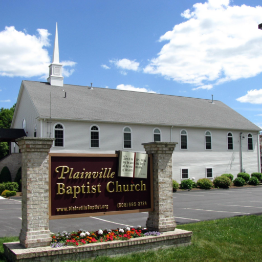 Plainville Baptist Church Masonic twin pillars